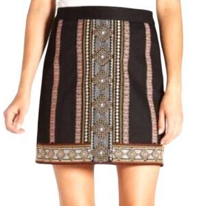 EC BOHO EVEREVE BRAEVE BLACK SEDONA MINI SKIRT SZ. S